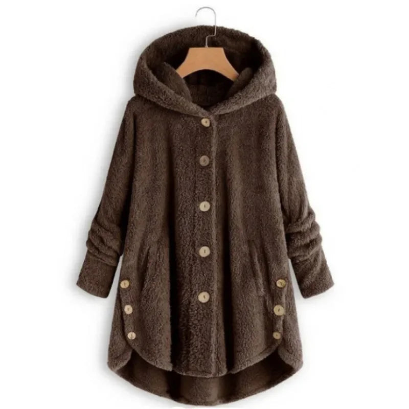 Petra | Giacca in pile alla moda con cappuccio