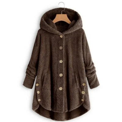 Petra | Giacca in pile alla moda con cappuccio