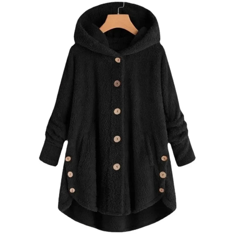 Petra | Giacca in pile alla moda con cappuccio
