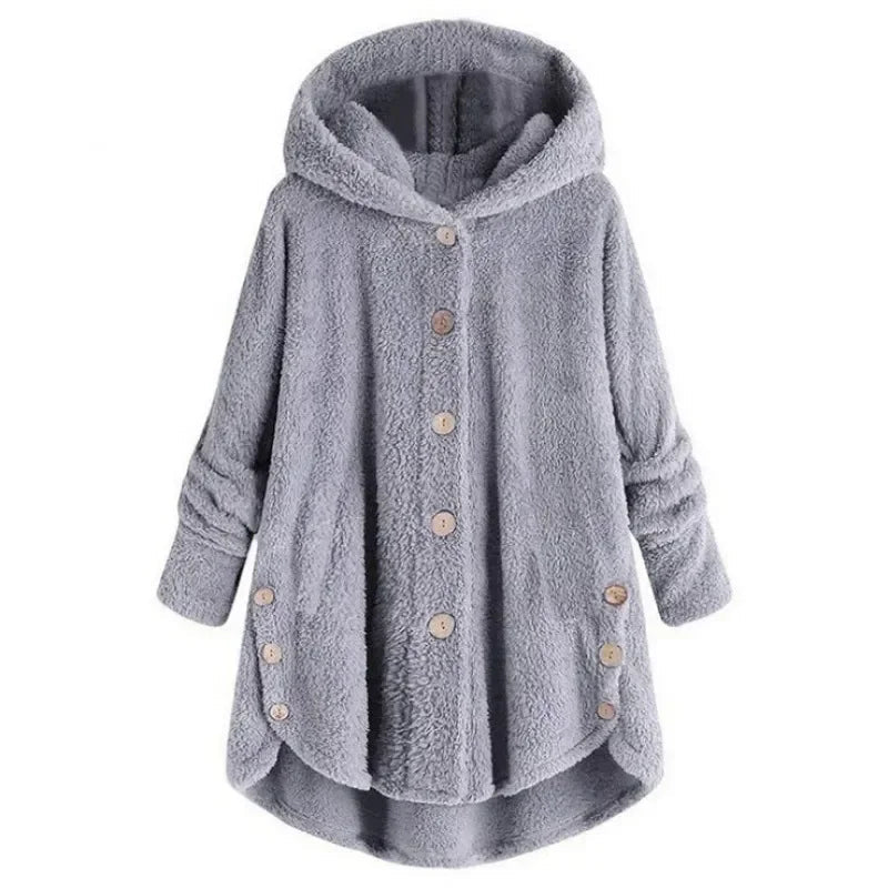 Petra | Giacca in pile alla moda con cappuccio