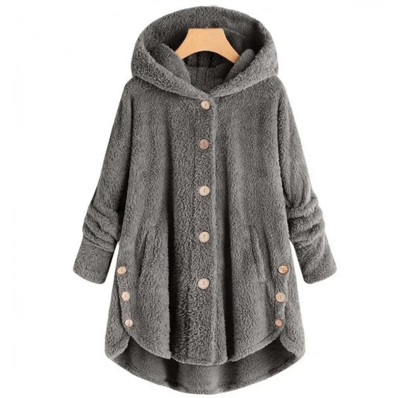 Petra | Giacca in pile alla moda con cappuccio