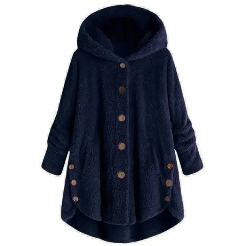 Petra | Giacca in pile alla moda con cappuccio