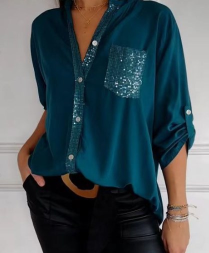 Leonora | Top casual con patchwork