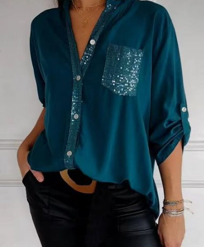 Leonora | Top casual con patchwork