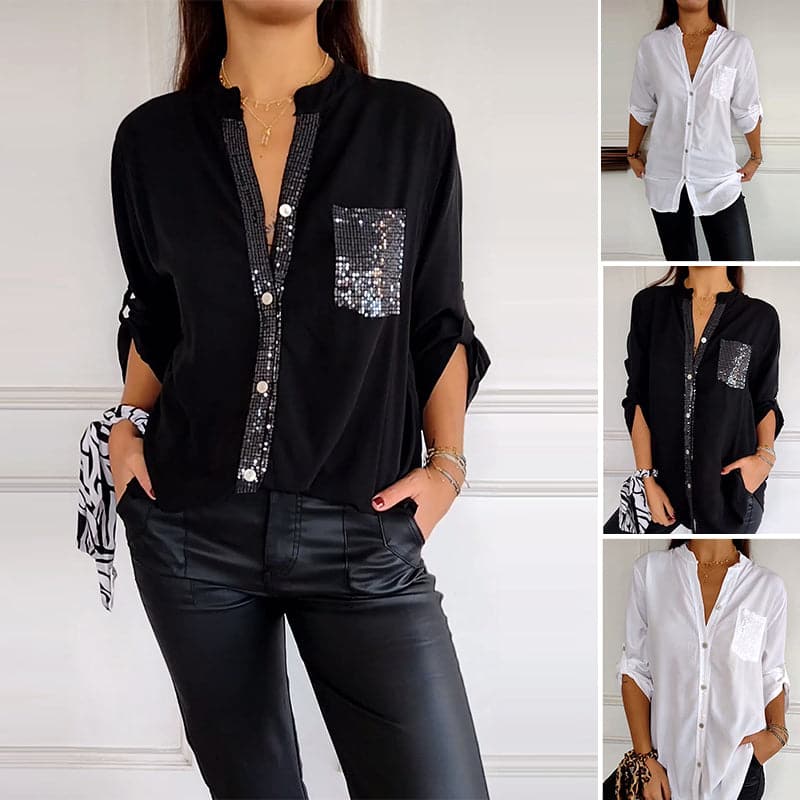 Leonora | Top casual con patchwork
