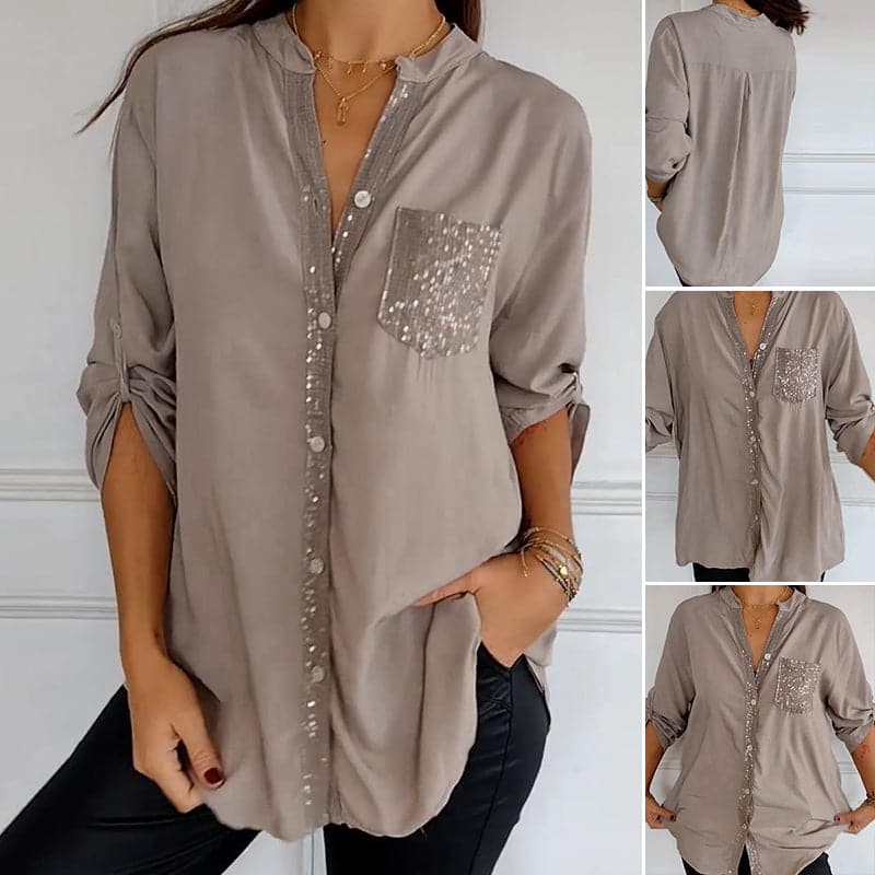 Leonora | Top casual con patchwork