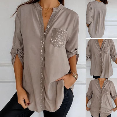 Leonora | Top casual con patchwork