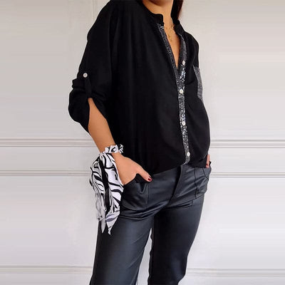 Leonora | Top casual con patchwork
