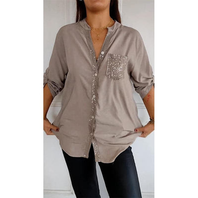 Leonora | Top casual con patchwork