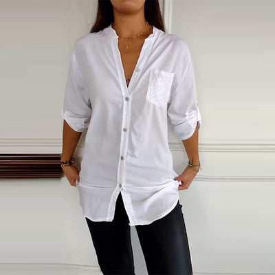 Leonora | Top casual con patchwork