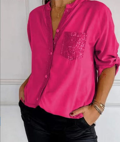 Leonora | Top casual con patchwork