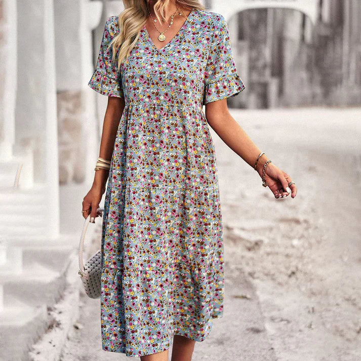 Lena | Abito Estivo Floreale Donna Casual 5