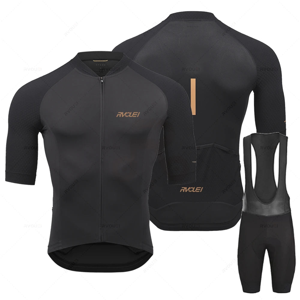 Rvouei | Set di maglia ciclistica a manica lunga