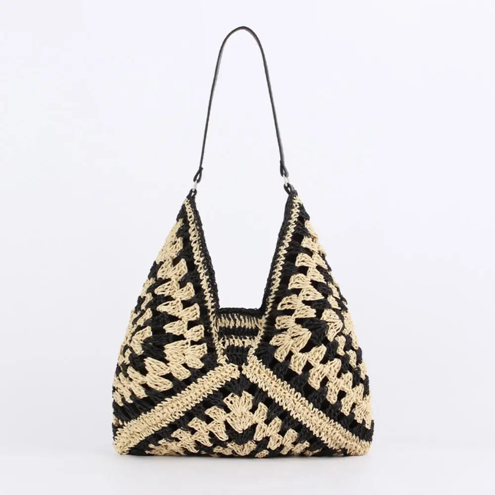 Biccolo | Borsa Di Paglia Mare Vintage 35x22 cm Con Tracolla-1