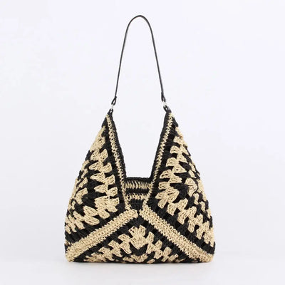 Biccolo | Borsa Di Paglia Mare Vintage 35x22 cm Con Tracolla-1