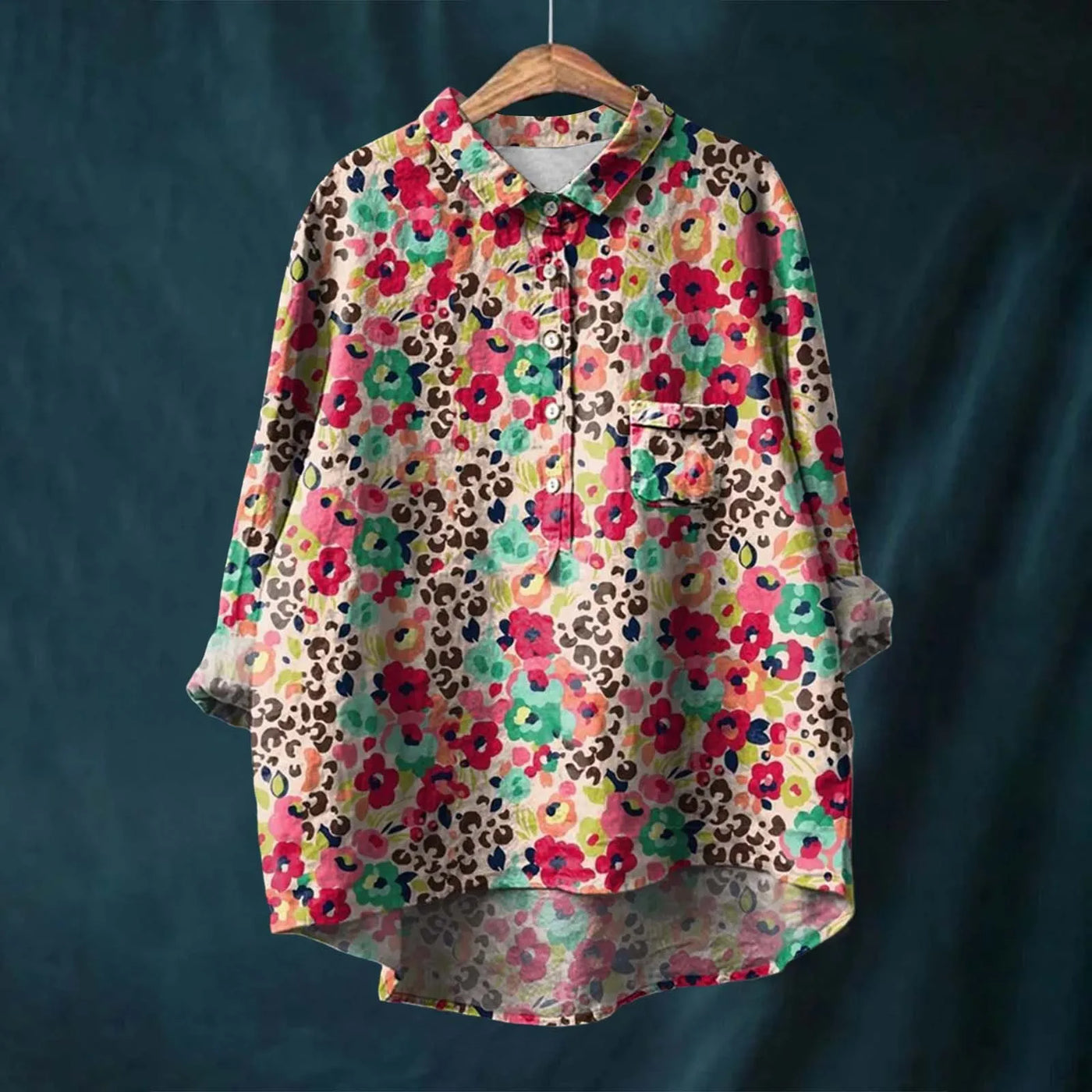 Liesa | Camicia Floreale - 100% Cotone, Elegante e Versatile-2