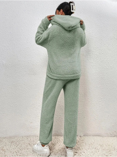 Bianca | Set di pantaloni e felpa con cappuccio