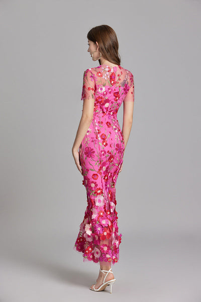 Elegante | Abito Maxi Senza Maniche con Ricamo per Cerimonie e Eventi 6