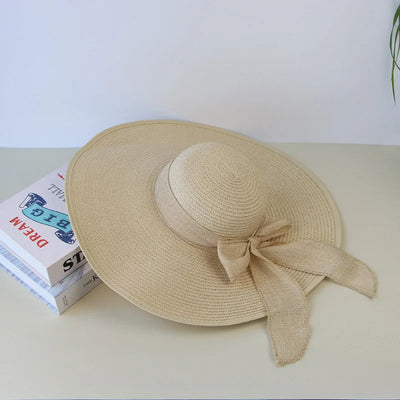 Variant image for Cappello Estivo Floppy Panama da Donna con Fiocco | Cappelli Donna Eleganti-3