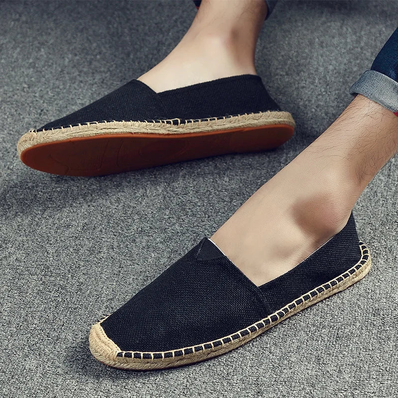 Ganna | Mocassini Uomo Casual in Tela con Suola Antiscivolo-4