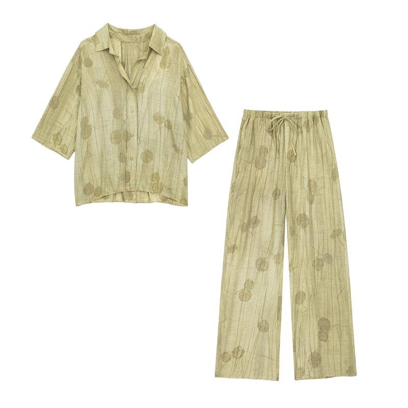 Set Chic | Completo Estivo Elegante in Jacquard per Occasioni Casual-1