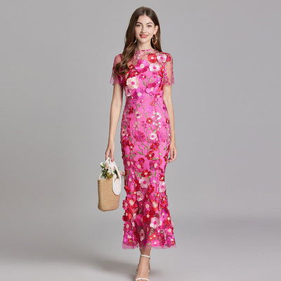 Elegante | Abito Maxi Senza Maniche con Ricamo per Cerimonie e Eventi 4
