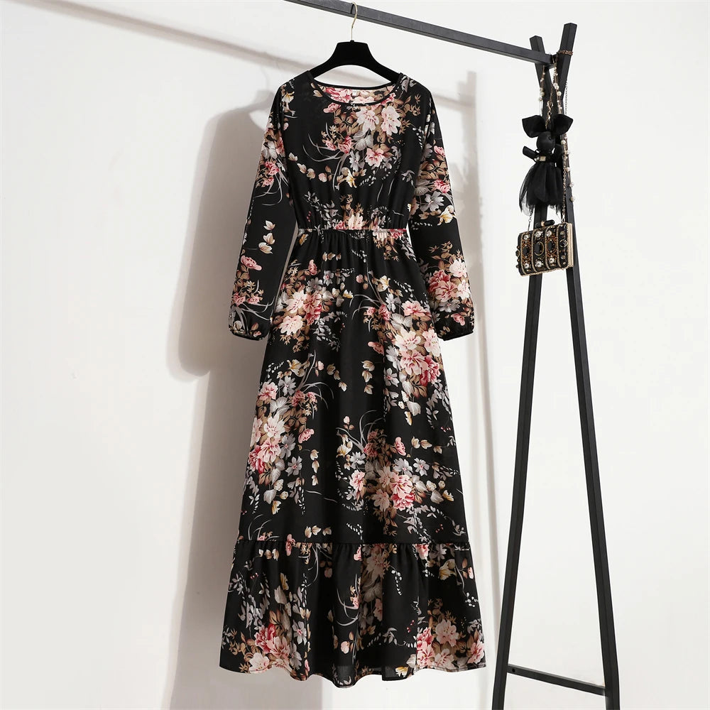 Variant image for Dalia | Vestito Lungo Elegante Floreale per Estate-25