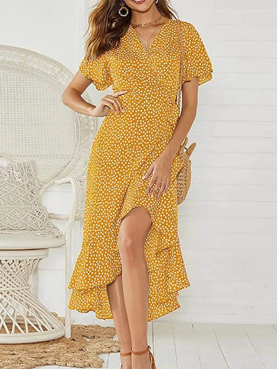 Variant image for Summer Breeze | Vestito Lungo Estivo Donna Floreale in Chiffon-11