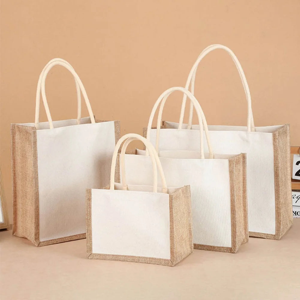 Burlap | Borsa Tote in Juta Eco-Compatibile con Manici Rinforzati-2