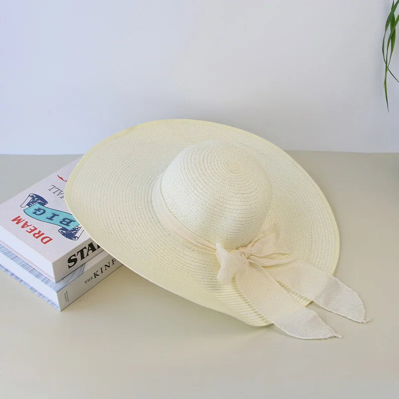 Variant image for Cappello Estivo Floppy Panama da Donna con Fiocco | Cappelli Donna Eleganti-4
