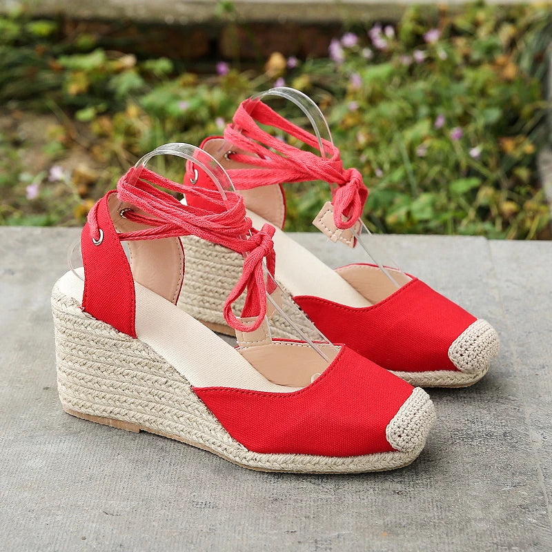 Soleil | Sandali Donna Comodi Espadrille con Cinturino per Caviglia-5