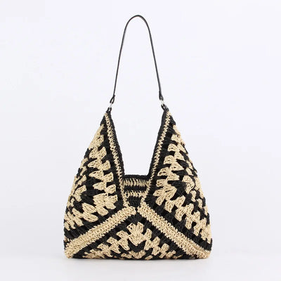 Variant image for Biccolo | Borsa Di Paglia Mare Vintage 35x22 cm Con Tracolla-4