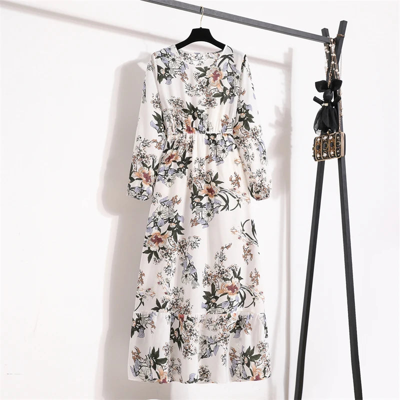 Variant image for Dalia | Vestito Lungo Elegante Floreale per Estate-17