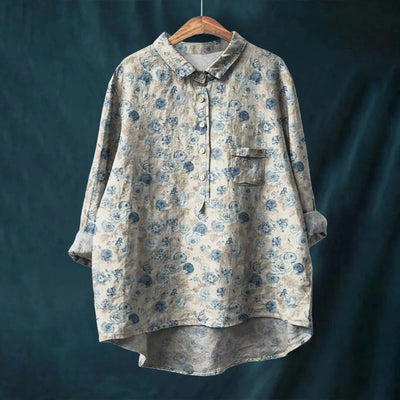 Liesa | Camicia Floreale - 100% Cotone, Elegante e Versatile-1