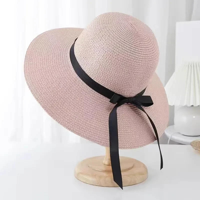Elegante Cappello di Paglia | Cappello da Spiaggia Pieghevole-5