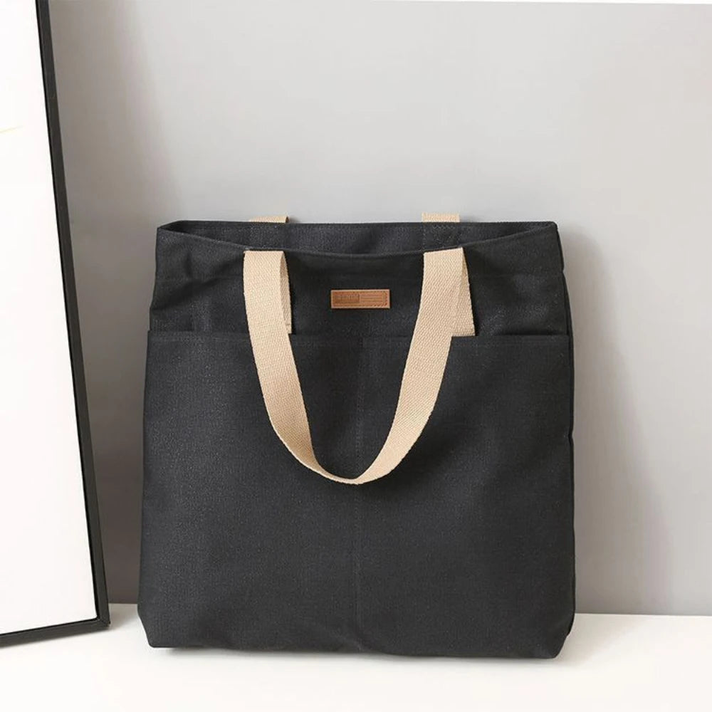 Variant image for Dante | Borsa Tote Nera in Tela Resistente e Capiente-3