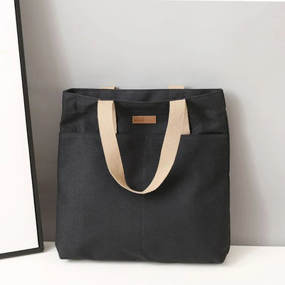 Variant image for Dante | Borsa Tote Nera in Tela Resistente e Capiente-3
