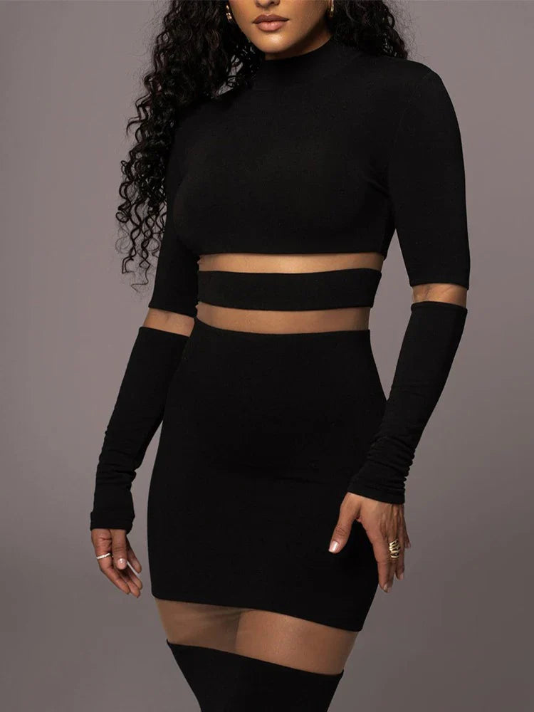 Luisa | Vestito midi nero elegante