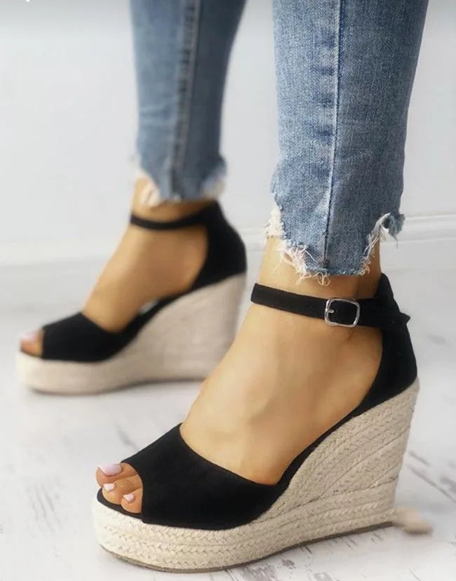 Evelyn | Sandali Donna Comodi Espadrilles Peep Toe Eleganti-2