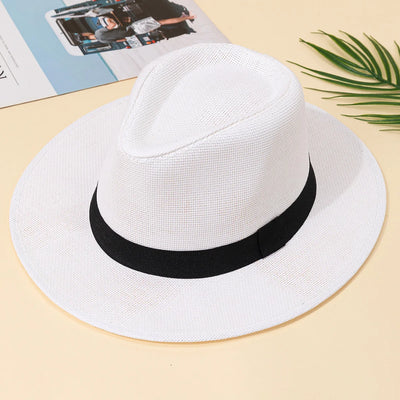 Variant image for Cappello Panama | Cappello da Sole Elegante in Paglia con Tesa Larga per Estate e Spiaggia-2