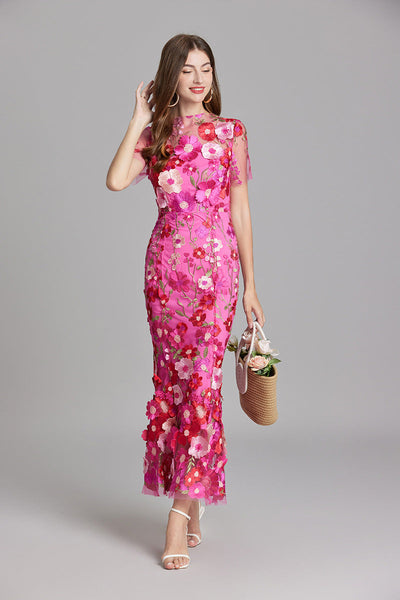 Elegante | Abito Maxi Senza Maniche con Ricamo per Cerimonie e Eventi 5