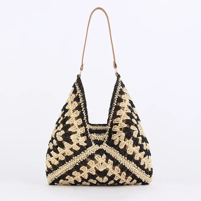 Variant image for Biccolo | Borsa Di Paglia Mare Vintage 35x22 cm Con Tracolla-5
