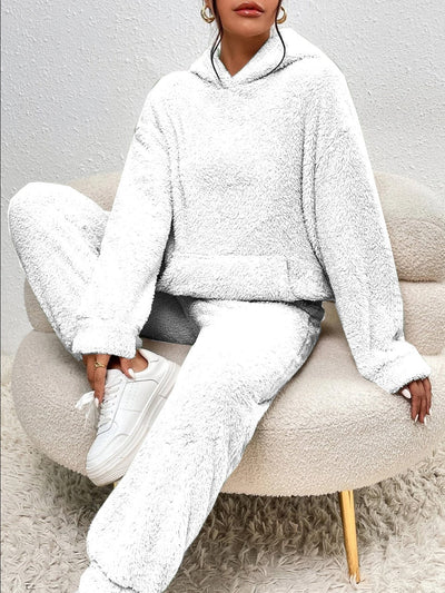 Bianca | Set di pantaloni e felpa con cappuccio