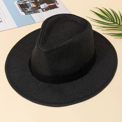 Variant image for Cappello Panama | Cappello da Sole Elegante in Paglia con Tesa Larga per Estate e Spiaggia-5