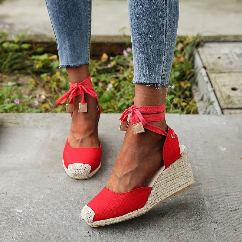 Soleil | Sandali Donna Comodi Espadrille con Cinturino per Caviglia-3