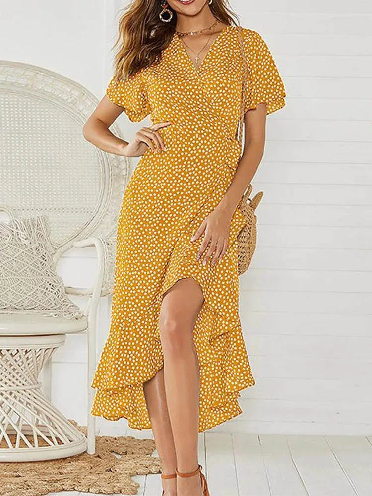 Summer Breeze | Vestito Lungo Estivo Donna Floreale in Chiffon-3
