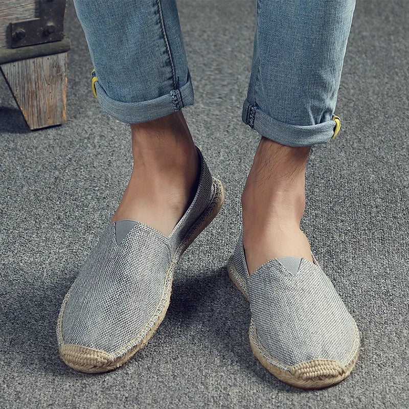 Ganna | Mocassini Uomo Casual in Tela con Suola Antiscivolo-3