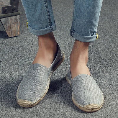 Ganna | Mocassini Uomo Casual in Tela con Suola Antiscivolo-3