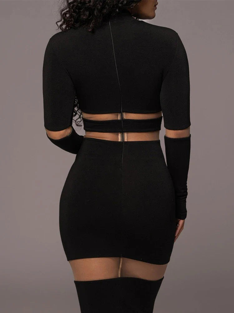 Luisa | Vestito midi nero elegante