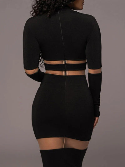 Luisa | Vestito midi nero elegante